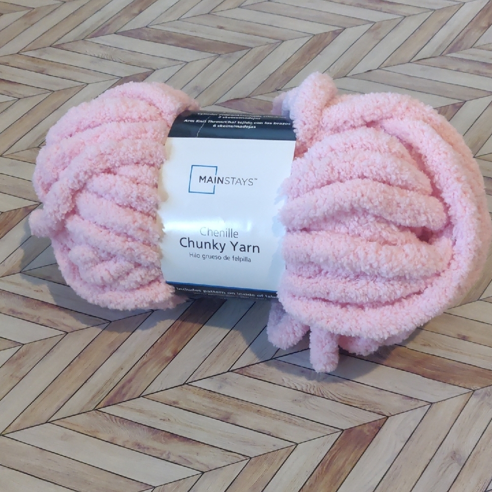 Mainstays Light Pink Chenille Yarn